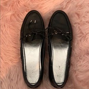 Black loafers